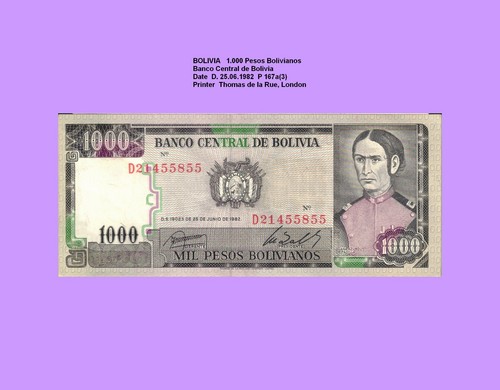 Bolivien bolivia 1000 pesos - bolivien,