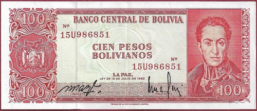 Bolivien bolivia 100 - 100, pesos
