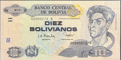 Bolivia bolivianos p 228 - bolivia, bolivianos,