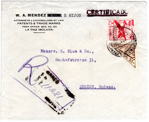 Bolivien 1953 dreiecksmarke - bolivien,