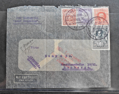 Bolivien brief durch zeppelin - bolivien,
