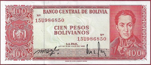 Bolivien bolivia 100 pesos - 100,