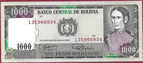 Bolivien bolivia 1000 pesos - 1000,