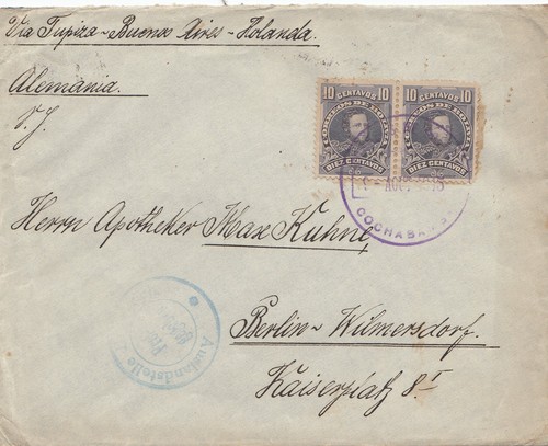 Bolivia bolivien 1915 cover - 1915:,