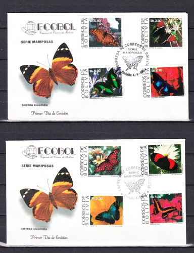 Bolivien 1993 schmetterlinge - bolivien,,