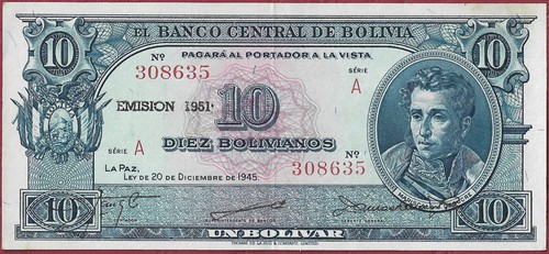 Bolivien bolivia bolivianos - 10,