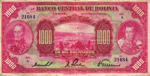 Bolivia bolivien p127a - bolivia, /