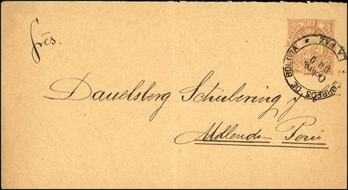 1894 bolivien brief - bolivien,, u