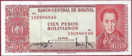 Bolivien bolivia 100 pesos - 100,