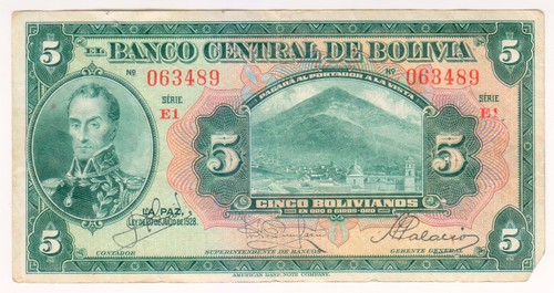 1928 bolivien bolivianos - 5,