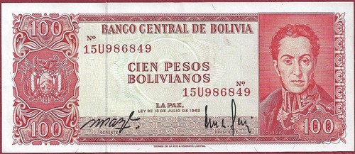 Bolivien bolivia 100 - 100, pesos