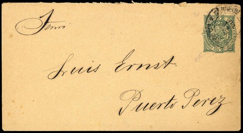 1890 bolivien brief - bolivien,, u