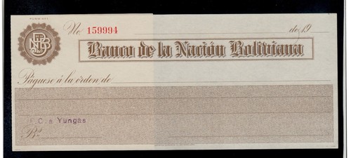 Bolivien scheck banco la - scheck, de