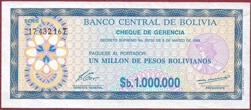 Bolivien bolivia 000 - bolivien/bolivia, 1.000.000