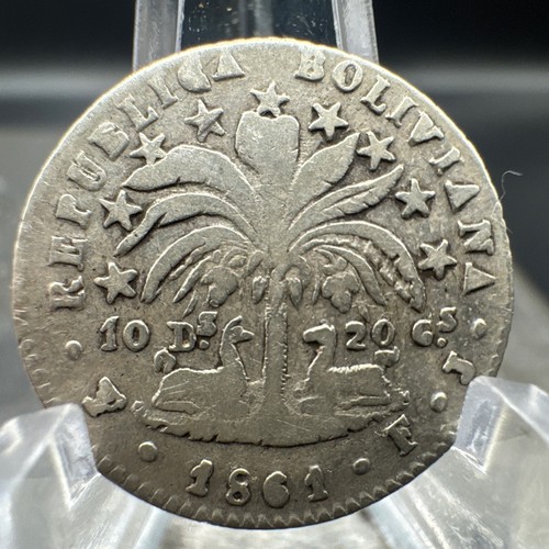 Bolivien 1861 sol silber - 1,