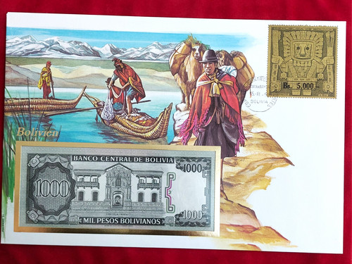 Banknotenbrief bolivien 1000 - bolivien,