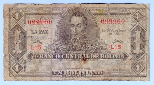 1952 bolivien bolivano - 1952, 1
