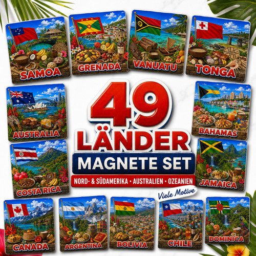Länder magnete set nord - länder,