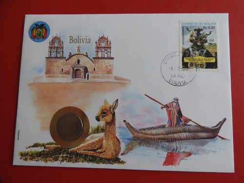 Numisbrief bolivien mit - mit, 20