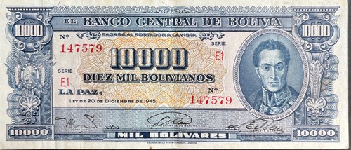 Bolivia 000 pesos - bolivia, 10.000