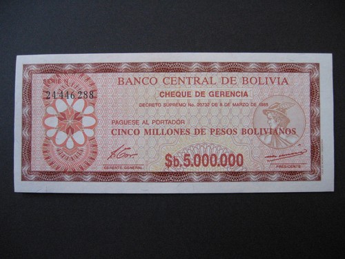 Bolivia 5000000 pesos - ,