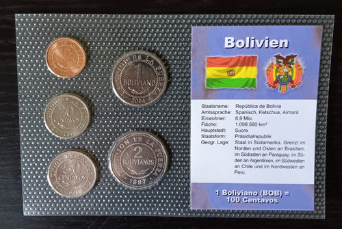 Kursmünzensatz bolivien - bolivien, in