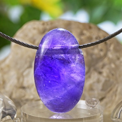 Amethyst anhänger gebohrt - amethyst,