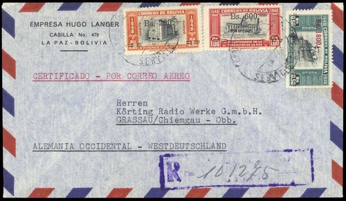 1957 bolivien 573 u a - 1957,,