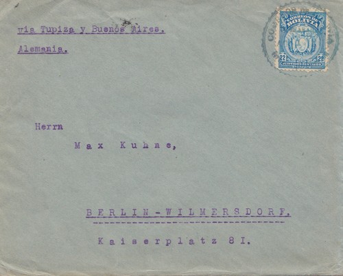 Bolivia 1921 cover cochabamba - 1921,