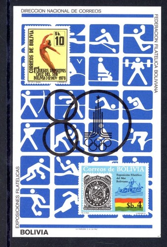 Bolivien block 100 postfrisch - block,